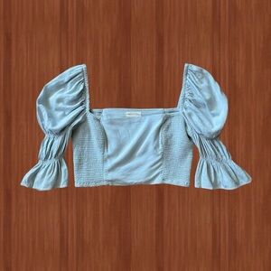 Urban Outfitters Milkmaid Puff Sleeve Crop Top - Size M